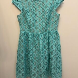 Kensie Teal Lace Dress